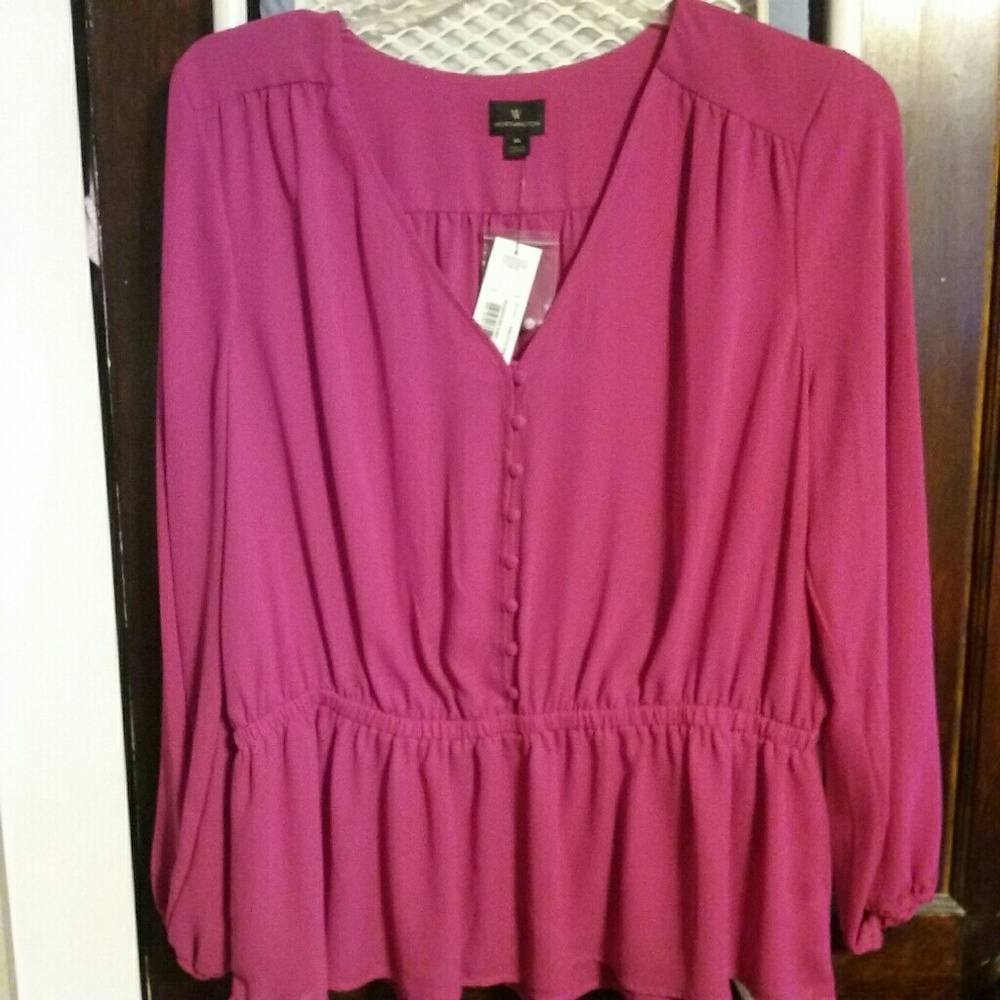 Pink Peplum Top